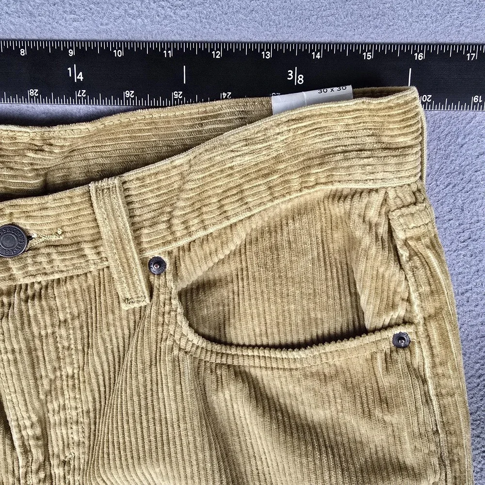 Levis Corduroy Pants Mens 30x30 Beige Straight Leg Regular‎ Fit PC9 A4690-1843